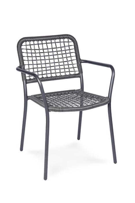 Terrasstoel Dinner - Rattan - Stapelbaar - Antraciet - G-Line HW-141096 €34.95 Terrasstoelen