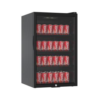 Mini koelkast glazen deur - 115 liter - H 84 x 54 x 53 CM - Zwart - Gastro 64392 €495.00 Koelkasten met glazen deur