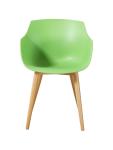 Stoel Alexia - Lichtgroen / Houtlook - Kunsstof - G-Line 81301 €44.95 Houten stoelen