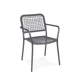 Terrasstoel Dinner - Rattan - Stapelbaar - Antraciet - G-Line