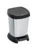 Pedaalemmer - 4 Stuks - 6 Liter - Zwart / RVS - Rotho - Paso - 524617