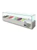 Gekoelde opzevitrine - 7 x 1/4 GN - H 43.5 x 150 x 33 CM - 230 V - RVS - Polar - G609
