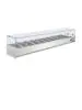 Gekoelde opzevitrine - 10 x 1/4 GN - H 43.5 x 200 x 33 CM - 230 V - RVS - Polar - G611