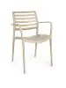 Terrasstoel Louise - Stapelbaar - Armleuning - Beige - G-Line