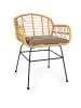 Terrasstoel Janeiro - Gevlocht Rattan - Armleuning - Naturel - G-Line