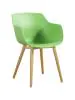 Stoel Alexia - Lichtgroen / Houtlook - Kunsstof - G-Line