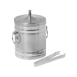 Ijsblokjesemmer - H 18 CM - 1.125 KG - Ø12.5 CM - RVS - 1 Liter - 062001