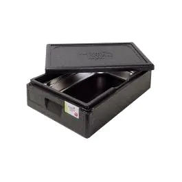 Thermobox - 1/1 GN - 21 Liter - H 18 x 60 x 40 CM - Polypropyleen - Zwart - Thermo Future Box - 235001