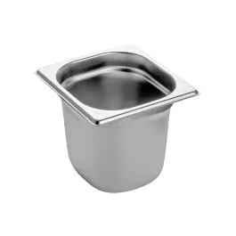 Gastronormbak - 1/6 GN - 2.3 Liter - H 15 x 17.6 x 16.2 CM - RVS - Caterchef - 953162