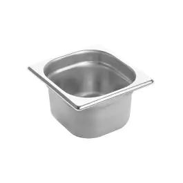 Gastronormbak - 1/6 GN - 1.5 Liter - H 10 x 17.6 x 16.2 CM - RVS - Caterchef - 953163