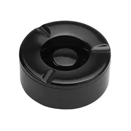 Terras Asbak - H 4.3 CM - 0.1 KG - Ø10 CM - Melamine - Zwart - WACA - 937185