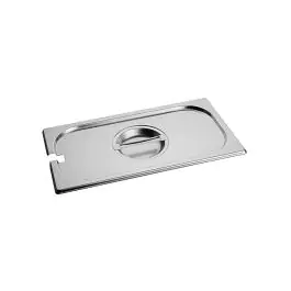 Deksel Gastronorm - 1/3 GN - 32.5 x 17.6 CM - RVS - Met Lepeluitsparing - Caterchef - 953135