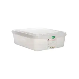 Voedseldoos - 1/2 GN - 6.5 Liter - H 10 x 32.5 x 26.5 CM - Polypropyleen - Transparant - -40°C / +100°C - Denox - 600470