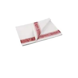 Glasdoek - Rood - 76.2 x 50.8 CM - Halflinnen - Vogue - E910