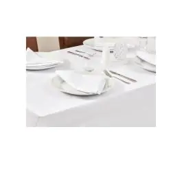 Tafelkleed - Wit - 229 x 229 CM - Polyester - Mitre Essentials - GW437