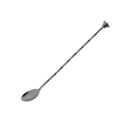 Cocktaillepel - Zwart - 3.4 x 29 CM - RVS - Olympia - DR635