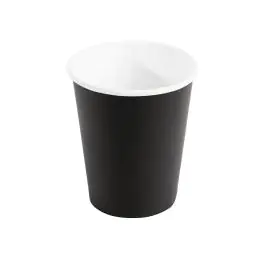Wegwerp koffiebekers - 23 CL - 50 stuks - Zwart - Ø 8.3 x H 9 CM - Karton - Fiesta - GF041