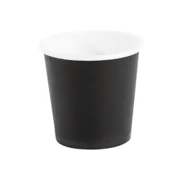 Wegwerp espressobekers - 12 CL - 1000 stuks - Zwart - Ø 6.2 x H 6 CM - Karton - Fiesta - GF018