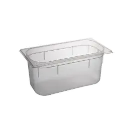Gastronormbak - 1/3 GN - 5.3 Liter - H 15 x 32.5 x 17.6 CM - Polypropyleen - Transparant - -40°C / +95°C - Caterchef - 853852