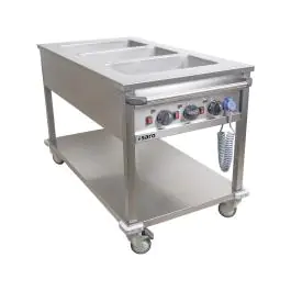 Bain Marie Trolley - RVS - 230V - H 85 x B 130.4 x D 70.4 CM - Saro - 126-1505