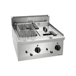 Friteuse - 2 x 8 Liter - Aftapkraan - 400V - Bartscher - 131425