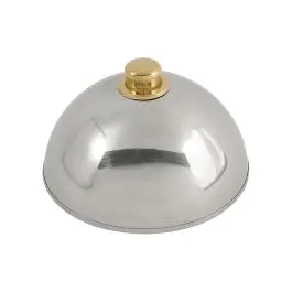 Cloche - Goudkleurige Knop - RVS - Ø 25 x H 11 CM - G-Line