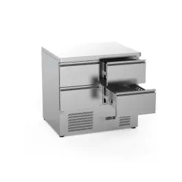 Koelwerkbank - 4 Lades - 240 Liter - RVS - 230V - H 88 x B 90 x D 70 CM - G-Line