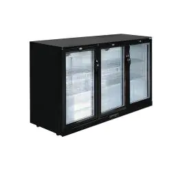Koelkast - 320 Liter - 3-Deurs - Glazen Deur - Geventileerd - Zilver - Polar