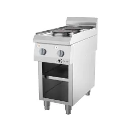 Kooktafel - Elektrisch - 2 Zones - RVS - 400V - B 40 CM - G700 Line - G-Line