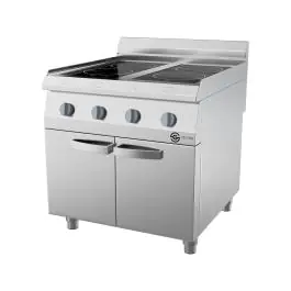 Kooktafel - Inductie - 4 Zones - 2-Deurs - RVS - 400V - B 80 CM - G700 Line - G-Line