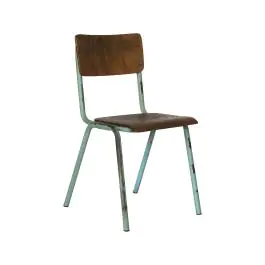 Stoel Old School - Stapelbaar - Vintage Groen - Hout - G-Line