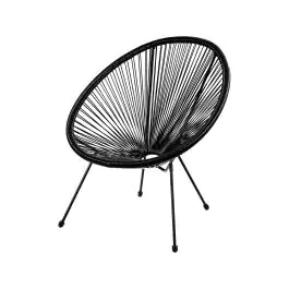 Terras Loungestoel Megan - Zwart - Rattan - G-Line