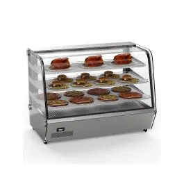 Warmhoudvitrine - Gebogen Ruit - Led Verlichting - RVS - 230V - B 85.6 CM - G-Line