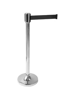 Afzetpaal - H 91 CM - 8 KG - Ø32 CM - RVS - Zwart - 861285