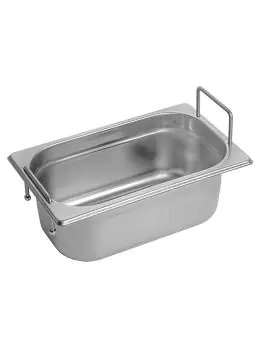 Gastronormbak - 1/4 GN - 2.5 Liter - H 10 x 26.5 x 16.2 CM - RVS - Caterchef - 953463