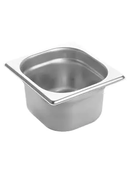 Gastronormbak - 1/6 GN - 1.5 Liter - H 10 x 17.6 x 16.2 CM - RVS - Caterchef - 953163