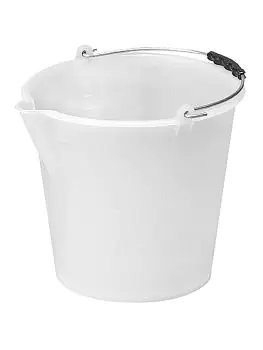 Emmer - H 28 CM - 1.5 KG - Ø30 CM - polyethyleen - Wit - 12 Liter - 956021
