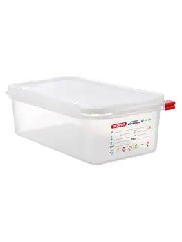 Voedseldoos - 1/3 GN - 4 Liter - H 10 x 32.5 x 17.6 CM - Polypropyleen - Transparant - -40°C / +95°C - Araven - 962333