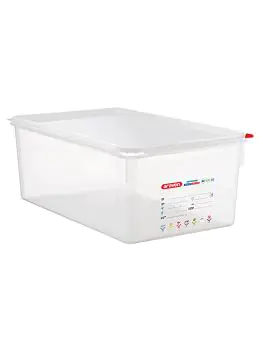 Voedseldoos - 1/1 GN - 27.5 Liter - H 20 x 53 x 32.5 CM - Polypropyleen - Transparant - -40°C / +95°C - Araven