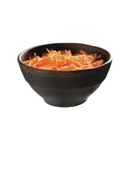 Kom - Zwart/Bruin - Ø 11 x H 5.5 CM - Melamine - APS - GK841