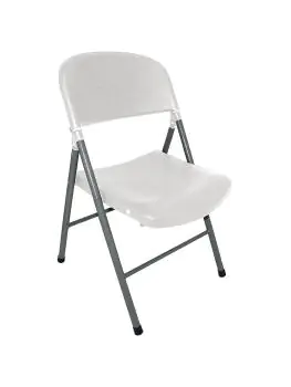 Opklapbare stoel - 2 stuks - Wit - H 81 x 49 x 50 CM - Staal/Polypropylene - Bolero - CE692