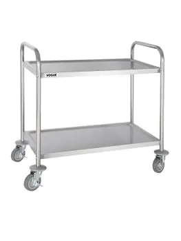 Serveerwagen - 2 niveaus - Medium - H 81 x 85.5 x 45.5 CM - RVS - Vogue - F997