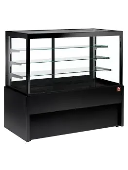 Koeltoonbank Capri Line - 100 CM - Rechte ruit - 4 Niveaus - 370W - 230V - Zwart - Diamond - CB10V-B9/P2