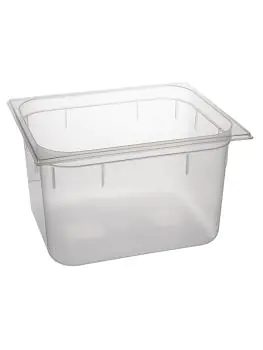 Gastronormbak - 1/2 GN - 11.8 Liter - H 20 x 32.5 x 26.5 CM - Polypropyleen - Transparant - -40°C / +95°C - Caterchef - 853843