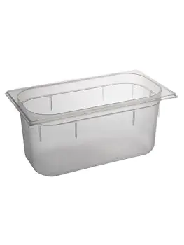 Gastronormbak - 1/3 GN - 5.3 Liter - H 15 x 32.5 x 17.6 CM - Polypropyleen - Transparant - -40°C / +95°C - Caterchef - 853852