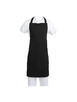 Halterschort - Unisex - Zwart - 104 x 90 CM - Polyester/Katoen - Whites Chefs Clothing - B887