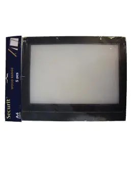 Extra hoes menumap - A4 - 5 stuks - Zwart - H 32.2 x 26 x 0.1 CM - Kunststof - Securit - H747