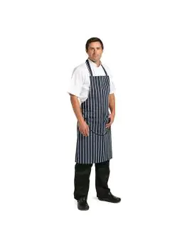 Halterschort - Unisex - Donkerblauw/Wit - 71.1 x 96.5 CM - Polyester/Katoen - Whites Chefs Clothing - A535