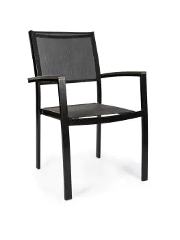 Terrasstoel Moon Super - Stapelbaar - Armleuning - Zwart - G-Line