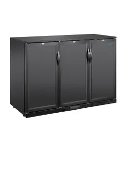 Barkoelkast - 320 Liter - 3-Deurs - Zwart - Polar